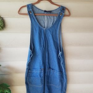 Vintage denim overall dress